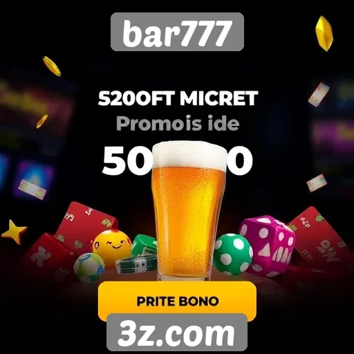 Promoções e bônus disponíveis no site bar777
