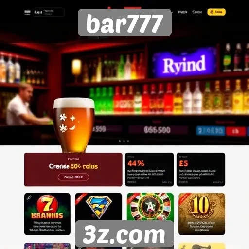 Análise das funcionalidades do site bar777
